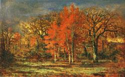 charles le roux Edge of the Woods;Cherry Trees in Autumn oil painting picture